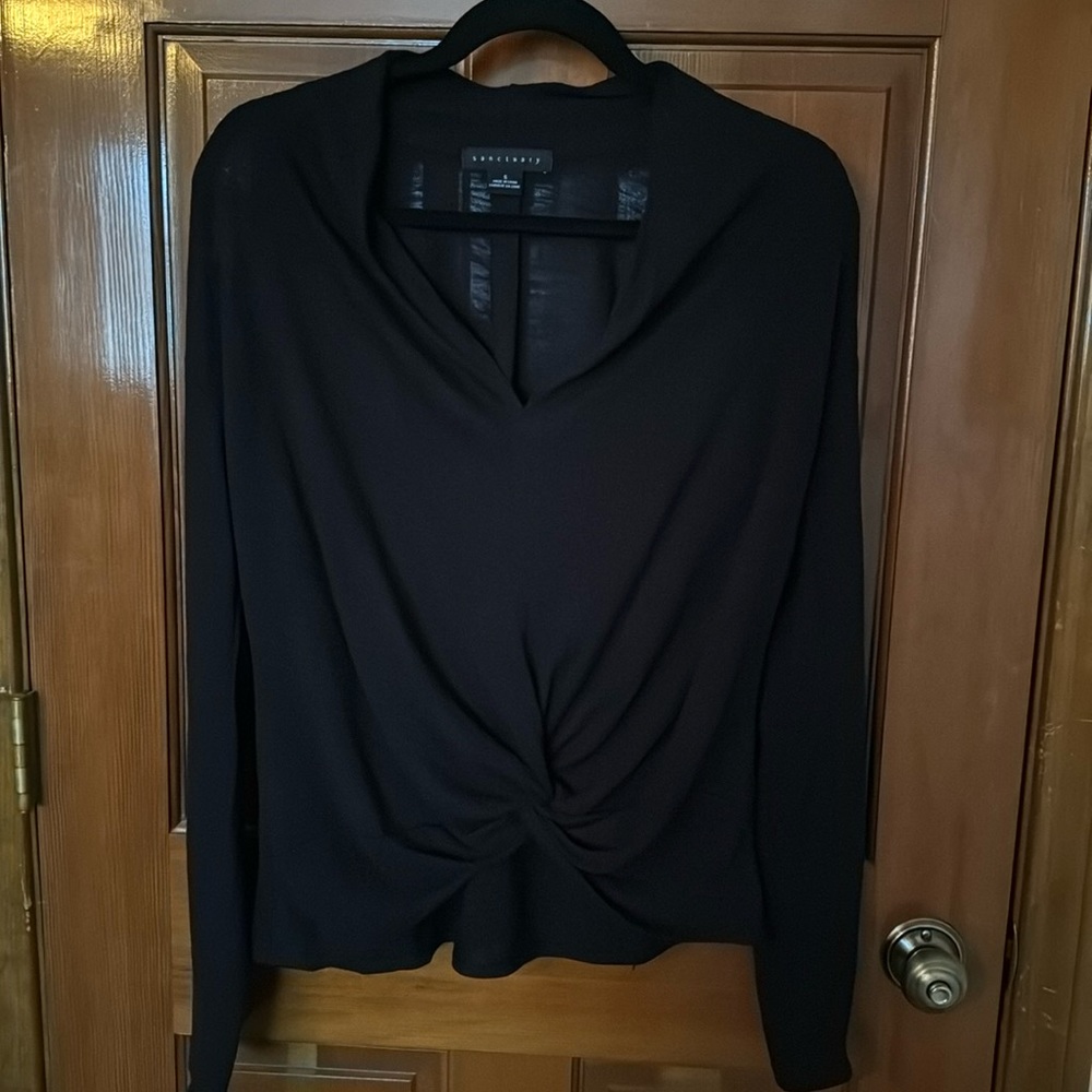 Sanctuary Knot Front V Neck Long Sleeve